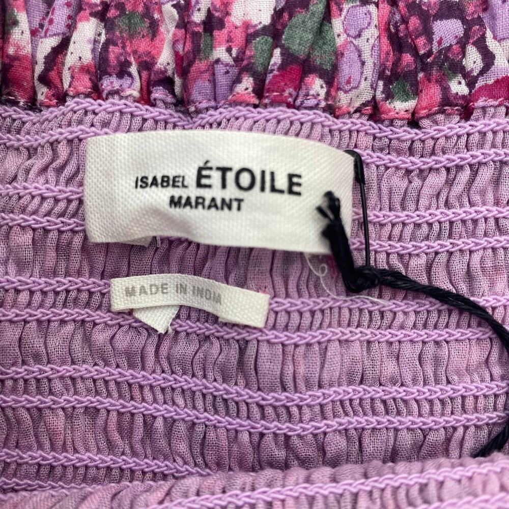 Etoile Isabel Marant Naomi Floral Smocked Mini Skirt NWT Size 36 FR (US 4) - Picture 10 of 14